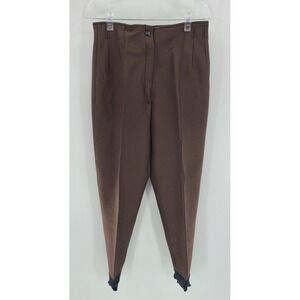Obermeyer Women Brown Stirrup‎ Ski Pants Style 01107 Size 10 S Canvas Outdoor